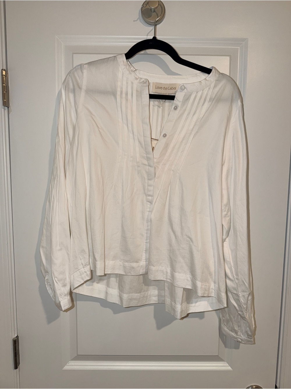 Love The Label/Size Medium
Women's White Pintuck Popover Blouse - Picture 2 of 5